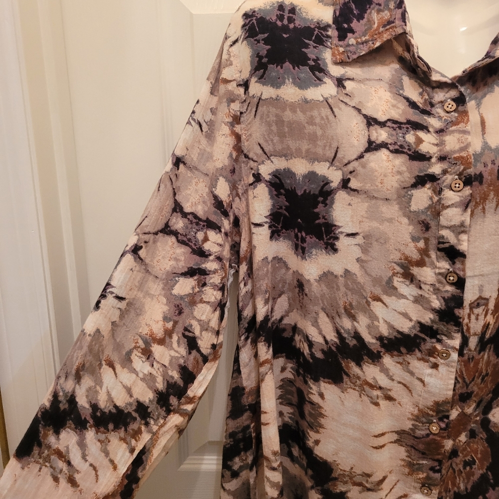 Stylish Abstract Design Camisole Button Down Wome… - image 2